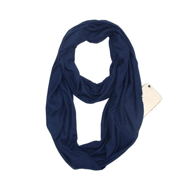 Winter Infinity Scarf With Hidden Pockets